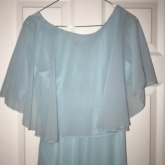 Cape Detail Chiffon Maxi Dress BOOHOO - Picture 6 of 8